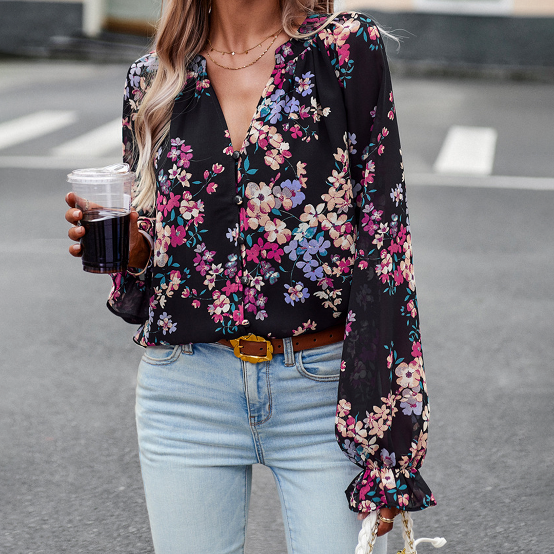 ELLIE - Modieuze bloemenblouse voor de zomer